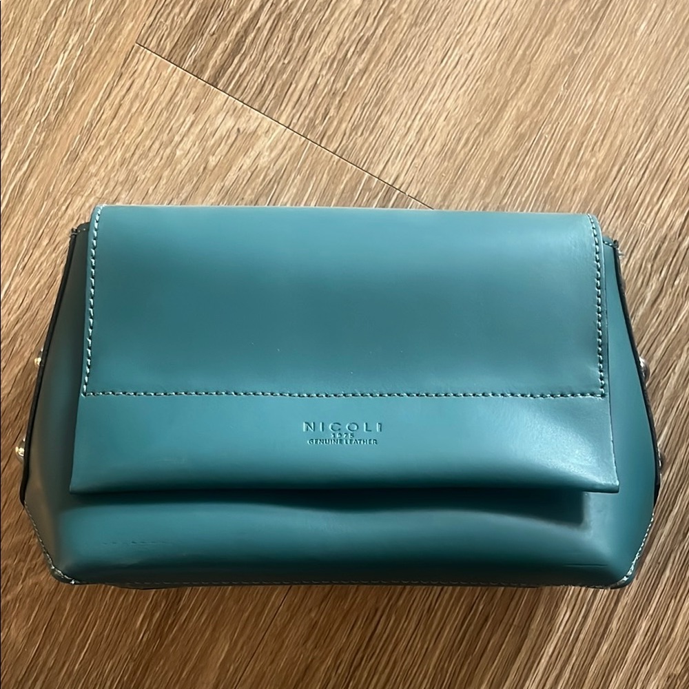 NICOLI Turquoise Crossbody Bag